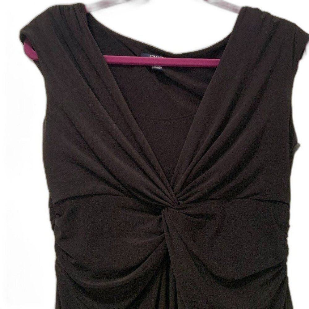 Chaps Sleeveless V-Neck Black Dress Size 6 - Picture 2 of 8